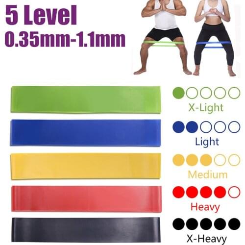 5pcs Elastic Bands For Fitness Gum Exercise Gym Strength Resistance Bands Pilates Sport Fitness Bands Crossfit Workout Equipment