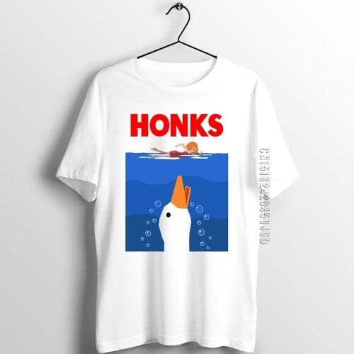 Unix T Shirt Men Guys Untitled Goose Game Jaw Parody Printed Male Cotton Graphic Designer T-shirts Adult Summer Clothes