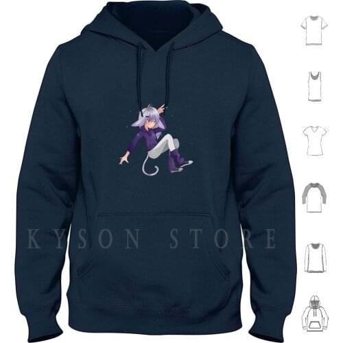 Covered In Bubbles Hoodie long sleeve Cotton Bubble Neko Purple Anime Cute Kawaii Girls Pretty Loli