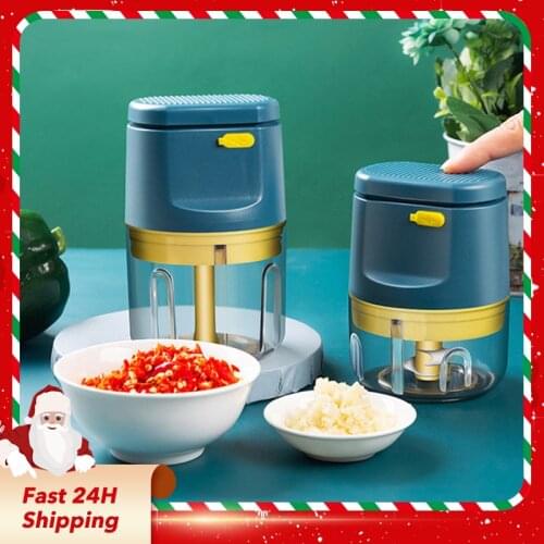 DTVANE Household Electric Vegetable Cutter Kitchen Garlic Machine Rechargeable Small Meat Grinder Food Processor