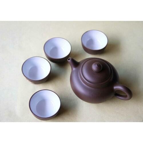 Chinese yixing zisha tea set--- one tea pot with four tea cups 180 ml