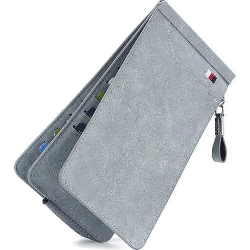 Multi-Card Wallet Bifold Multi Card Case Wallet With Two Zipper And Pocket Large Capacity Multi-Function For Women Men N