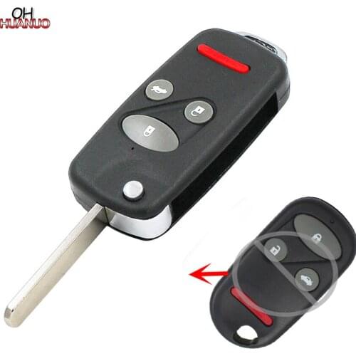 4 Buttons Modified Flip Folding Remote Key Fob Shell Case Cover For Honda Accord Civic CRV S2000 Blade 2.4