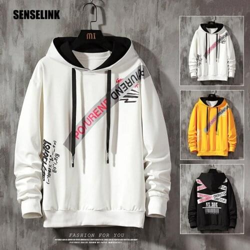 2021 New Mens Sweatshirt Hip Hop Personality Printed Spring Autumn Casual Fashion Hoodie Streetwear Loose Cotton Men Sweatshirts