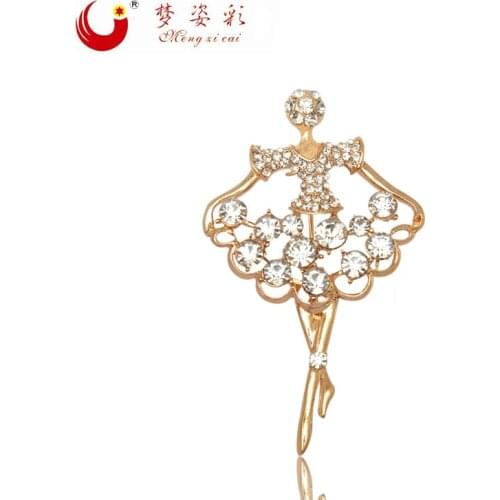 Mziking Brooches Girl On Clothes