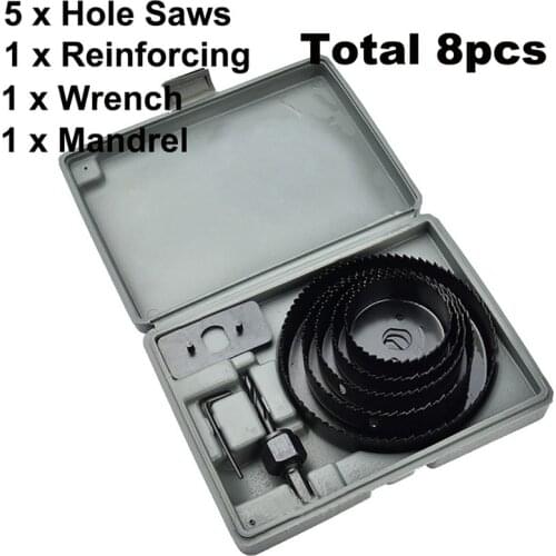 16PC DIY Hole Saw Bit Cutting Set Kit 19-127mm Wood Sheet Metal Alloy Circular Round Case Drill Bits Thin Metal Cutter Hole Saw