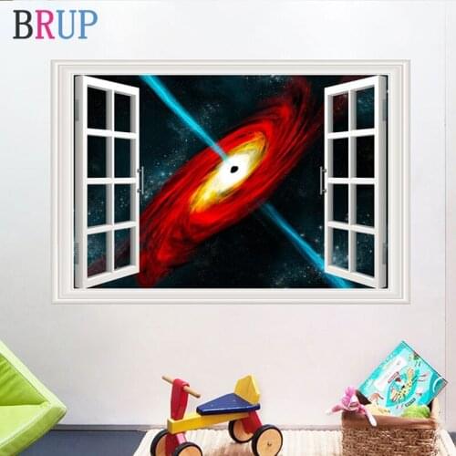10 Style Black Hole 3D Wall Stikers Creative Universe Science Art Home Decor for Kids Room Planets Black Hole Wall Decals