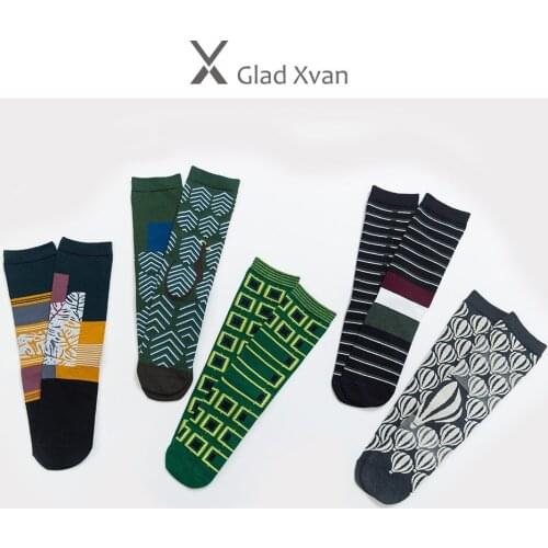 2020 Winter Thick Couple Socks Novelty Cotton Warm Women Socks Funny AB Pattern Long Socks High Stretch Men Socks Fit 37-43