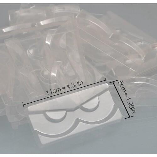Wholesale 100pcs/Package Plastic Eyelash Tray Mink Eyelash Extension Tray Eyelash Packaging Box Square Box Wholesale Supplier