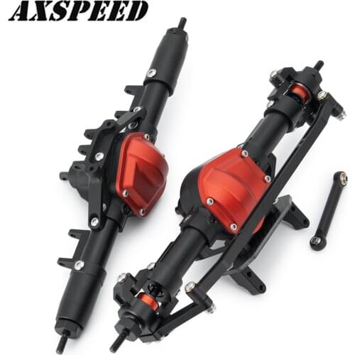 Metal Alloy Front & Rear Axle TFL style black For Axial SCX10 1/10 RC Crawler