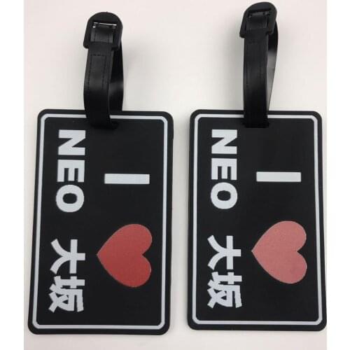 Promotional gifts OEM /ODM custom LOGO 3D black printing administrative luggage tag