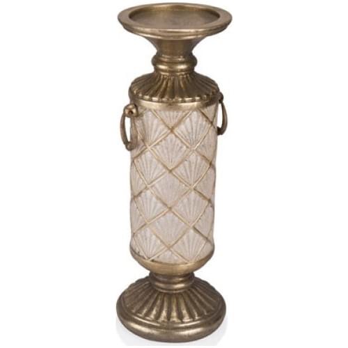 Porio Gold Cream Candle holder 11x11x31