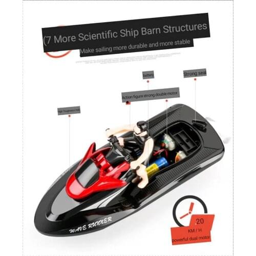 Remote Control Motorboat Water Speedboat Yacht Airship RC Boat Waterproof Electric Childrens High-speed Electric Yacht Toy Boat