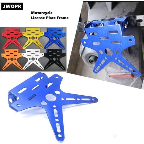 Motorcycle Dovetail License Plate Frame Aluminum Alloy Adjustable Universal License Plate Frame Modification Accessories