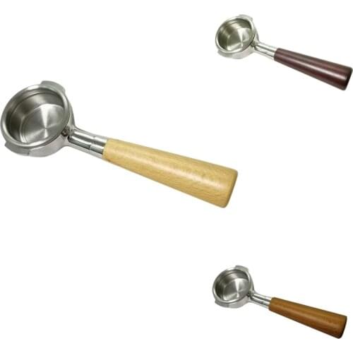 SANQ 58MM Stainless Steel Double Ear Coffee Machine Handle Bottomless Filter Portafilter Universal For Delonghi Coffee