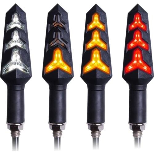 4PCS LED Turn Signal Light Motorcycle Turn Signals Built Relay Blinker Motorcycle Turn Signal Lamp Stop Signal Brake Lighting