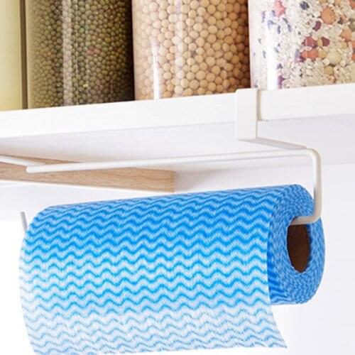 Bathroom Toilet Roll Paper Holder Rack Kitchen Cabinet Door Hook Holder white 23.5*12*7cm