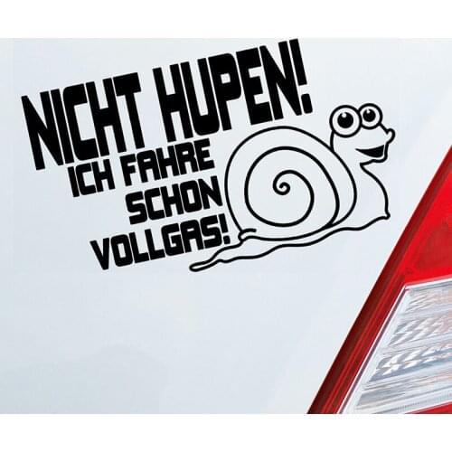 Auto Aufkleber Nicht Hupen Vollgas Schnecke Fun Tuning Funny Car Window Bumper Novelty JDM Drift Vinyl Decal Sticker