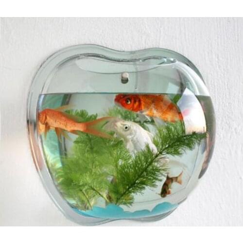 High Quality Acrylic Fish Bowl Wall Mount Fish Tank Aquarium Tank Aquatic Planting Cylinder Cup Crystal Fish Pot Aquaculture Cup