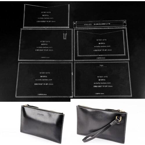 WT951 Handbag Acrylic Template Wallet Leather Pattern Acrylic Leather Pattern Leather Templates for Bags