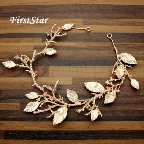 Branch Pageant Wedding Hairband Prom Bridal Headdress Boho Alloy Bride Headpiece Rose Gold Leaf Crown For Women Head Jewelry