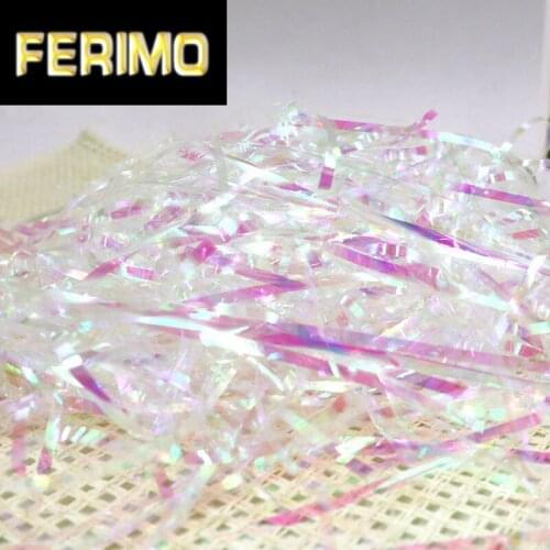 200g Plastic Glitter Gift Box Filler Shredded Confetti Colorful Shining Box Filling Material Candy Packing Wedding Decoration