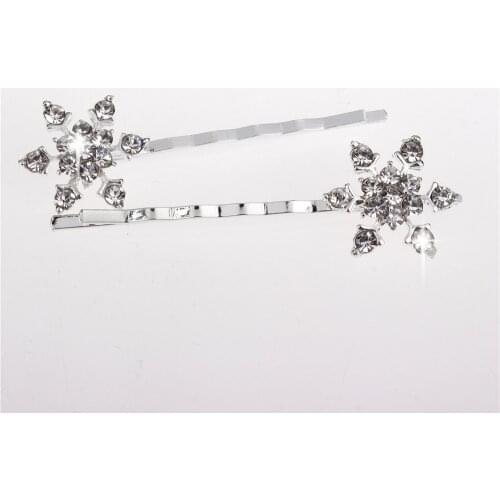 60 Pcs Bridal Prom Rhinestone Snowflake Hair Clips Bobby Pins Hairpin Barrette