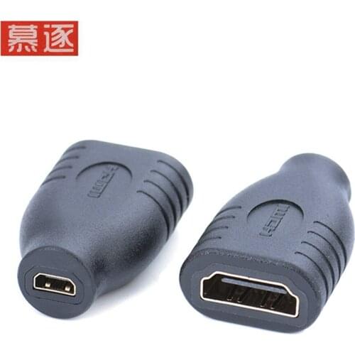 HDMI-kompatibel konverter schwarz standard HDMI-kabel weibliche eine zu mini HDMI D buchse adapter mayitr