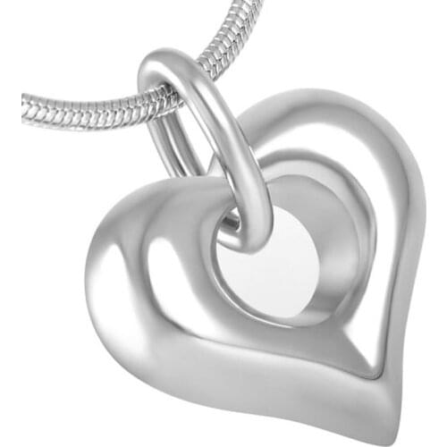 Hollow round heart stainless teel keepsake urns ash jewelry cremation pendant & necklace hold ashes unique love heart