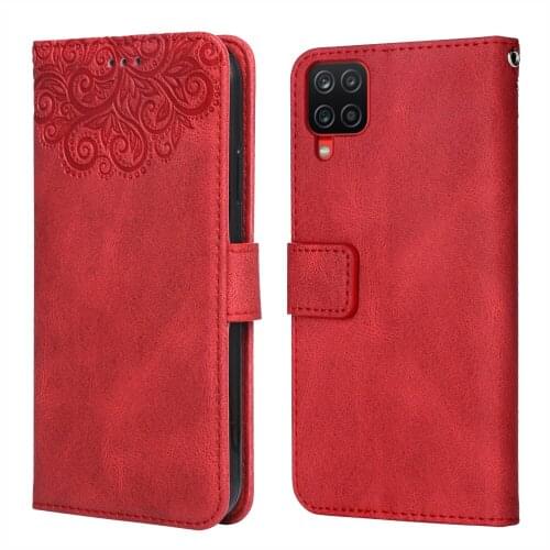 Flower Embossing Case For Samsung F12 SM-F127G SM-F127GD SSM-F127F 6.5'' Wallet Flip Leather Case for Samsung F12 Cover