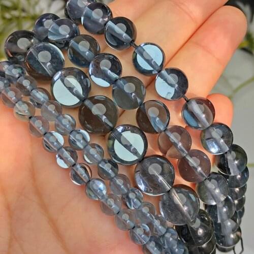Black Gray Austrian Crystal Glitter Stone Bead Round Flash Moonstone Beads For Jewelry Making Diy Charms Bracelet 6 8 10 12mm