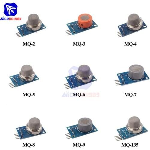 Diymore Gas Detection Sensor Module MQ-2 MQ-3 MQ-4 MQ-5 MQ-6 MQ-7 MQ-8 MQ-9 MQ-135 Gas Sensor Module Starter Kit for Arduino