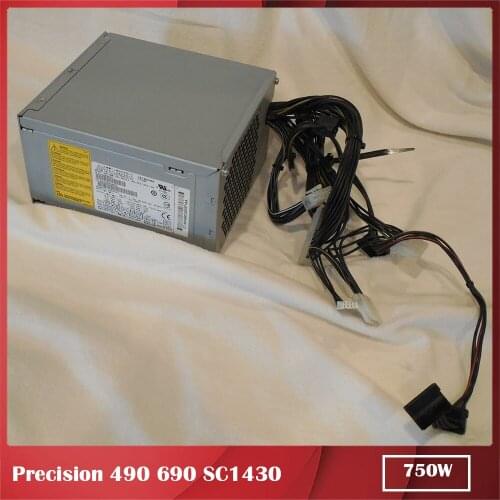 For Power Supply for DELL Precision 490 690 SC1430 U9692 JK933 MK463 N750P-00 NPS-750AB A 750W 100% Tested Before Shipping