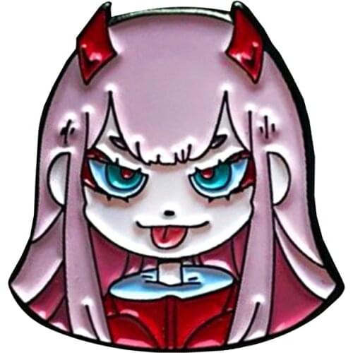 Zero Two Enamel Pin kawaii anime girl Badge my Darling in the franxx fans accessory