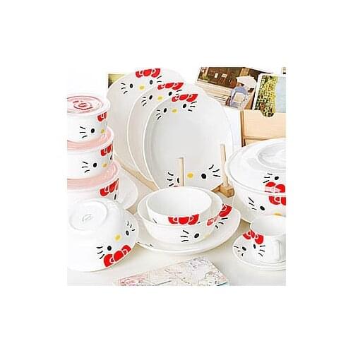 Ceramics microwave oven bone china dinnerware bowl set fashion cartoon hellokitty kt cat
