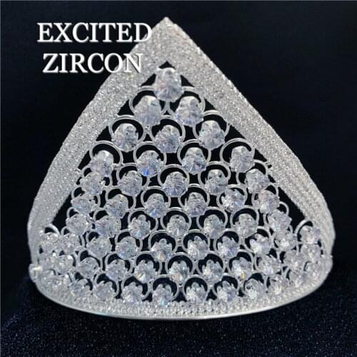 New Lady Women Fashion Luxury Crown Bridal Wedding Dinner Ball Crystal Headdress Noble Retro Princess Accessories