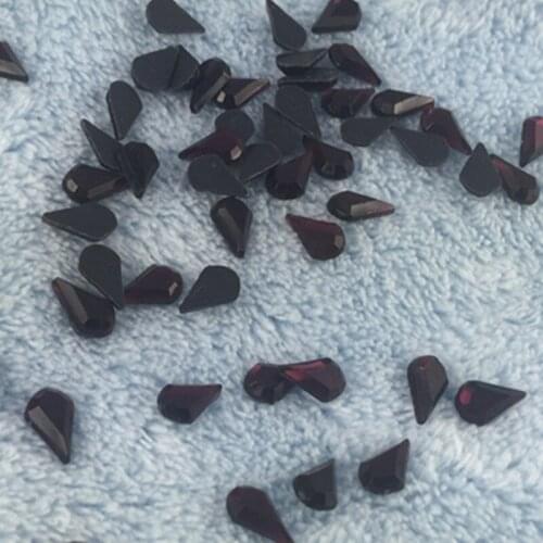 Hot Fix Rhinestone Drop Shaped 5*8MM 500pcs/lot Black purple Special-shaped Diamond Iron On Glass Drill Garment Accessories
