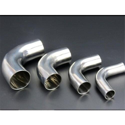 63mm 2.5" OD lengthen 20mm SUS 304 Stainless Steel Sanitary Butt Weld 90 Deg Elbow Pipe Fitting Homebrew Beer