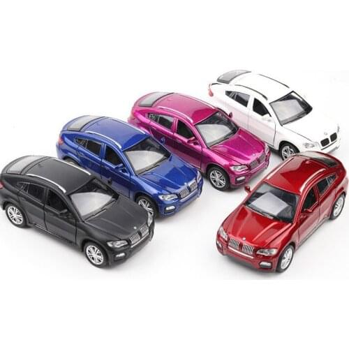 1:32 X6 SUV Coupe Simulation Toy Vehicles Model Alloy Pull Back Children Toys Genuine License Collection Gift Off-Road Car Kids