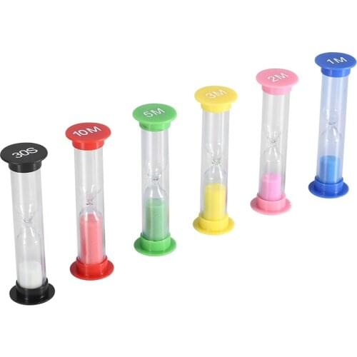 New 6pcs/ Set Sand Glass Timer Hourglass Sand Glasses For Cooking Baking Game Exercise Decoration Dropshipping