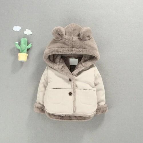 2020 Autumn Winter Baby Fleece Jacket Snowsuit Hooded Plus Velvet Infant Boys Coat Newborn Baby Girls Outerwear Baby Snow Wear