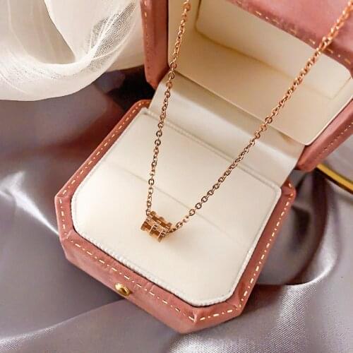 316L Stainless Steel Small Waist Pendant Charms Chain Choker Necklace For Women Fashion Fine Jewelry Party Gifts SAN552