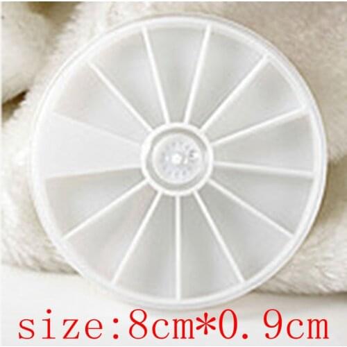 10/12/18 Grids Plastic Box Round Rectangle Storage Box Case Jewelry Bead Clear Organizer Gift for Party Wedding Home decoration