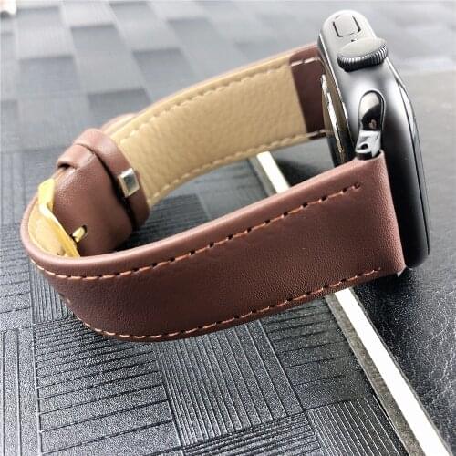Pulseira for apple watch 6 5 SE 44mm 40mm band leather bands for iwatch applewatch series 3 bracelet 42mm 38mm strap correa belt