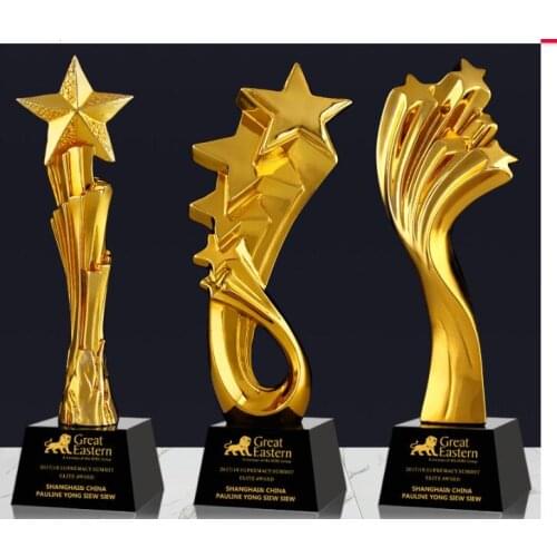 Beidou Five-Star Blessing Officer Five-Star Glory Brilliant Gold-plated Resin small decoration trophy crafts Free engraving Worl