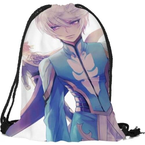 Custom Tales of Zestiria the X Backpack Drawstring Bag Travel Beach School Bag Multi-function Backpack Printing