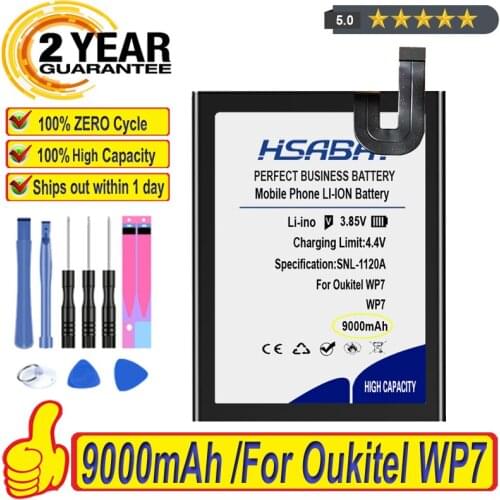 Top Brand 100% New 9000mAh S76 Battery for OUKITEL WP7 Batteries