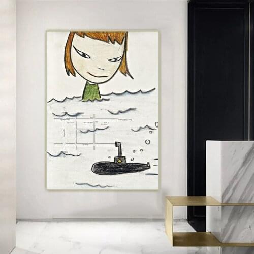 Yoshitomo Nara《Untitled 2004》Cartoon Japanese Canvas Art Oil Painting Aesthetic Artwork Picture Wall Decor Home Decoration
