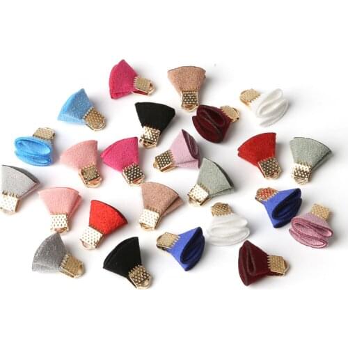 20pcs/lot 15*15mm Suede Tassel Charms Pendants For Keychain Leather Tassels Gold Caps Straps DIY Jewelry Making Findings