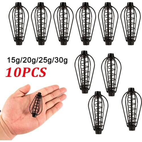 10pcs Spring Sinker Carp Fishing Feeder 15g 20g 25g 30g Fishing Feeder 6 Wire Method Swim Feeders Pesca Iscas Fish Tackle Tools